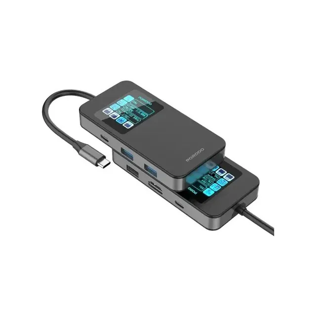 هاب تایپ سی 6 پورت پرودو Porodo Multi-Port USB-C Hub PDTC630GY