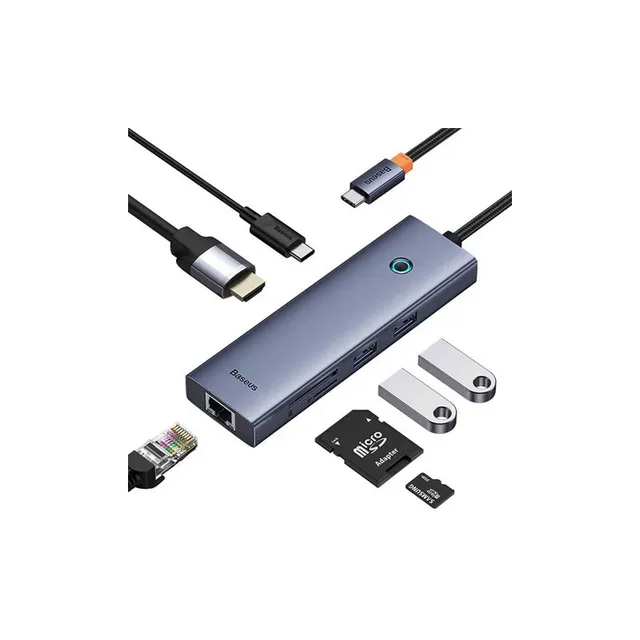 هاب تایپ سی 7 پورت بیسوس BS-OH112 B00052805813-00